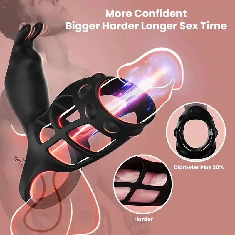 Wearable multifunctional penis ring that stimulates 