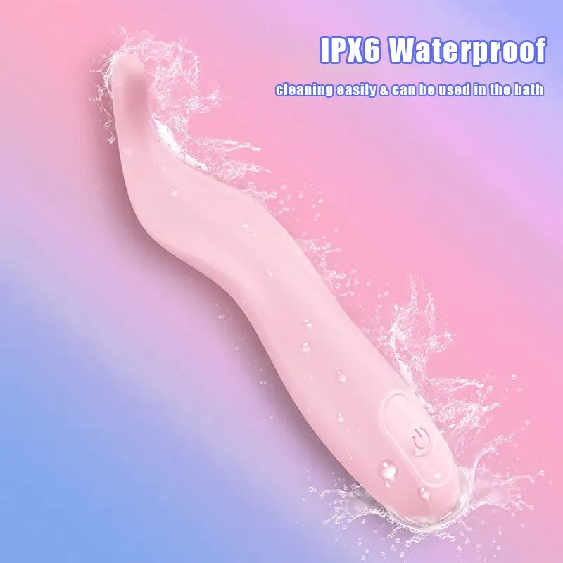 S-shaped precision head pink g-spot vibrator
