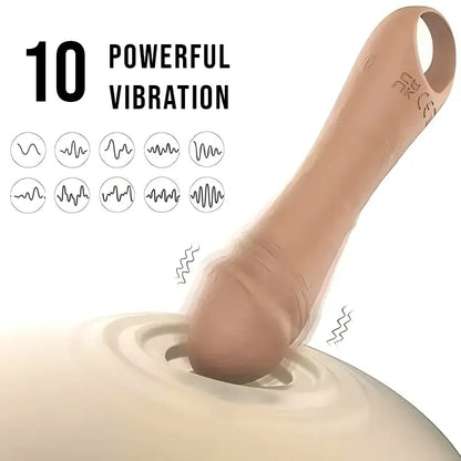 10 Vibration Modes Bullet-Shaped Mini Dildo Vibrator