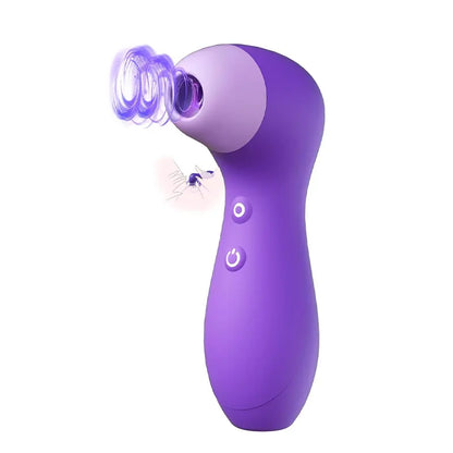 2-in-1 Mini Purple Sucking Vibrator