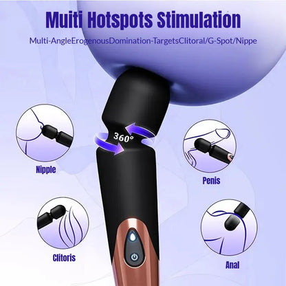Female Wand Vibrator Elegant Rose Gold