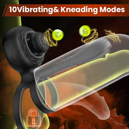 Flexible Cock Ring Vibrator for Couples &amp; Singles
