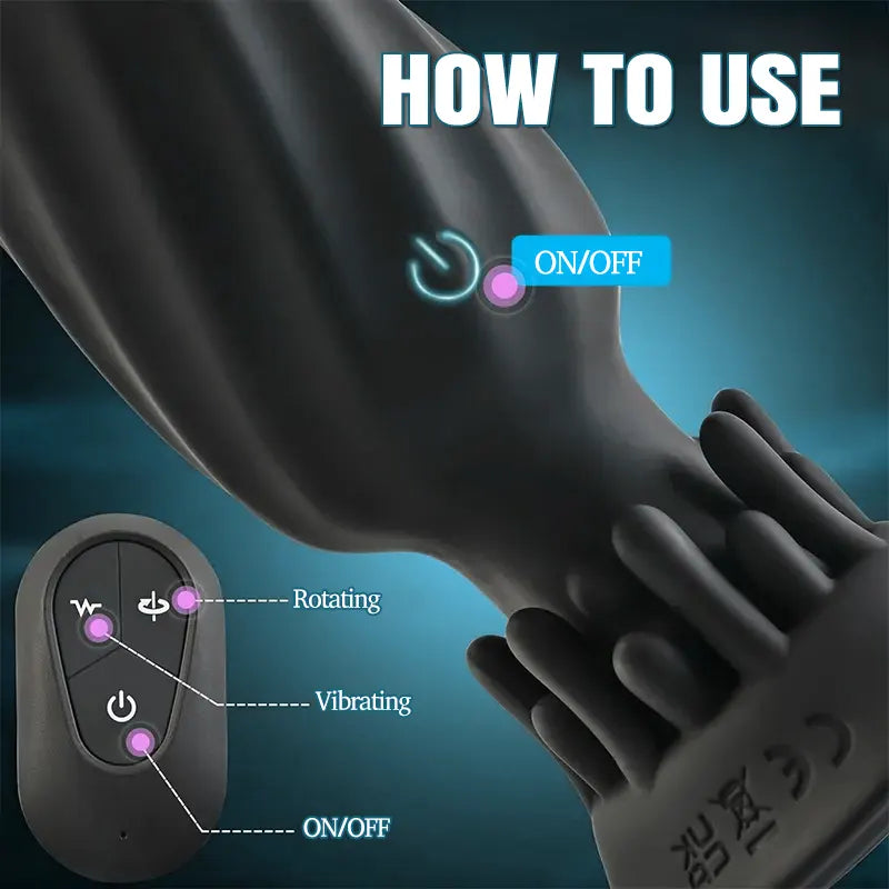  10 Rotating Vibrating Anal Plugs