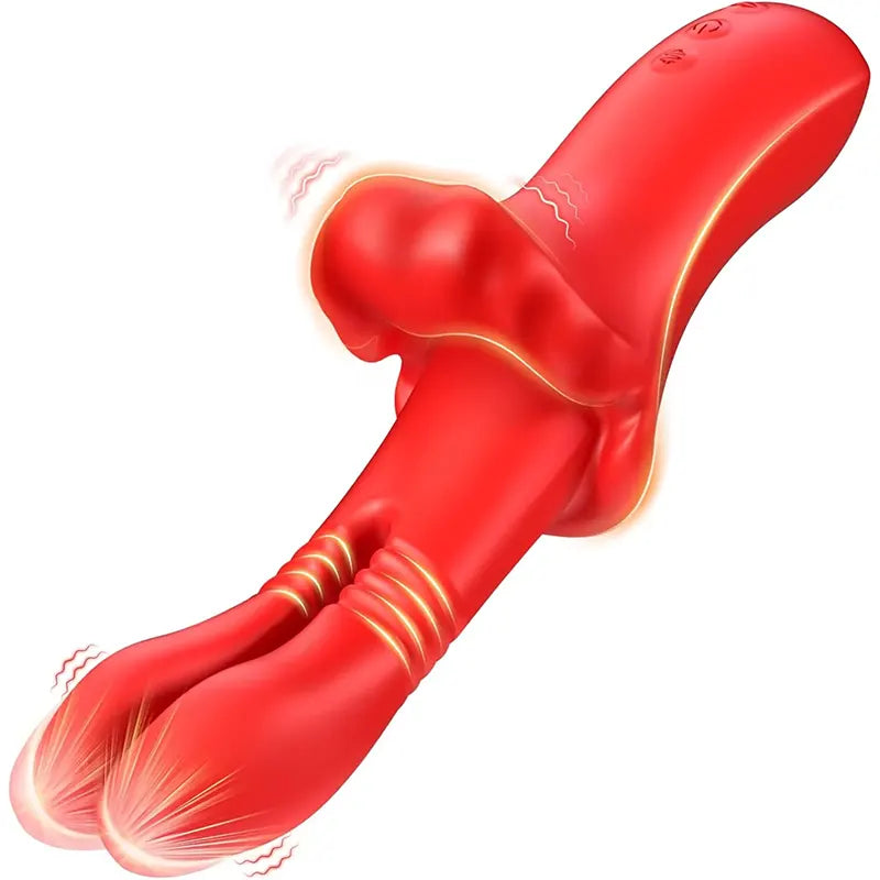 Thrusting Rabbit Vibrator with Lip Teaser