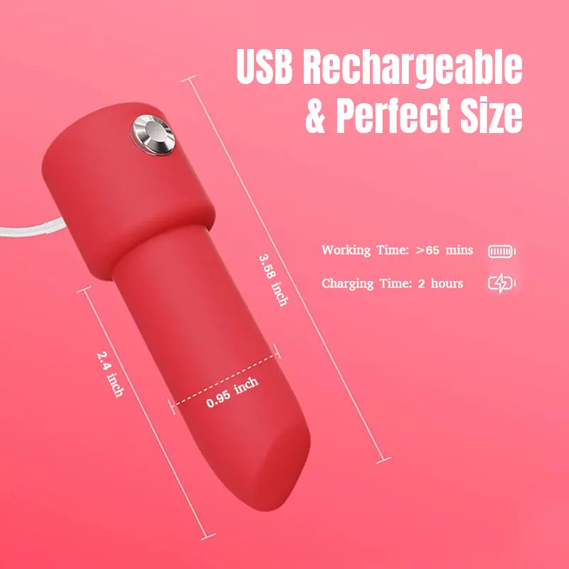 Discreet Lipstick-Style Mini Vibrator with App Remote Control