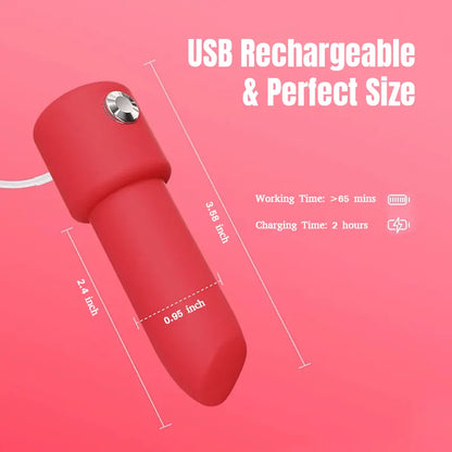 Discreet Lipstick-Style Mini Vibrator with App Remote Control
