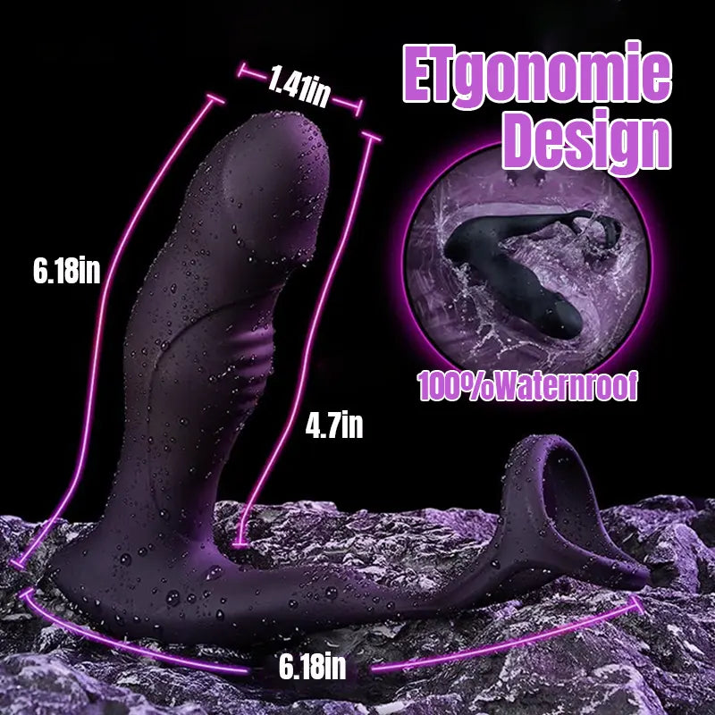 Prostate Massager with Oscillating Thrust &amp; Vibration