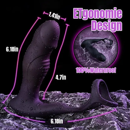 Prostate Massager with Oscillating Thrust &amp; Vibration