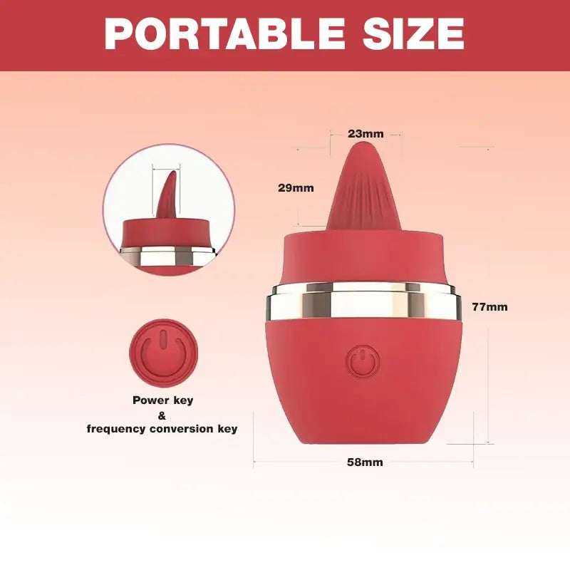2-in-1 Rose Clitoral G-spot Licking Vibrator
