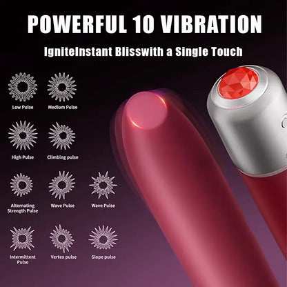 Mini Lipstick Bullet Vibrator, 10 Vibration modes