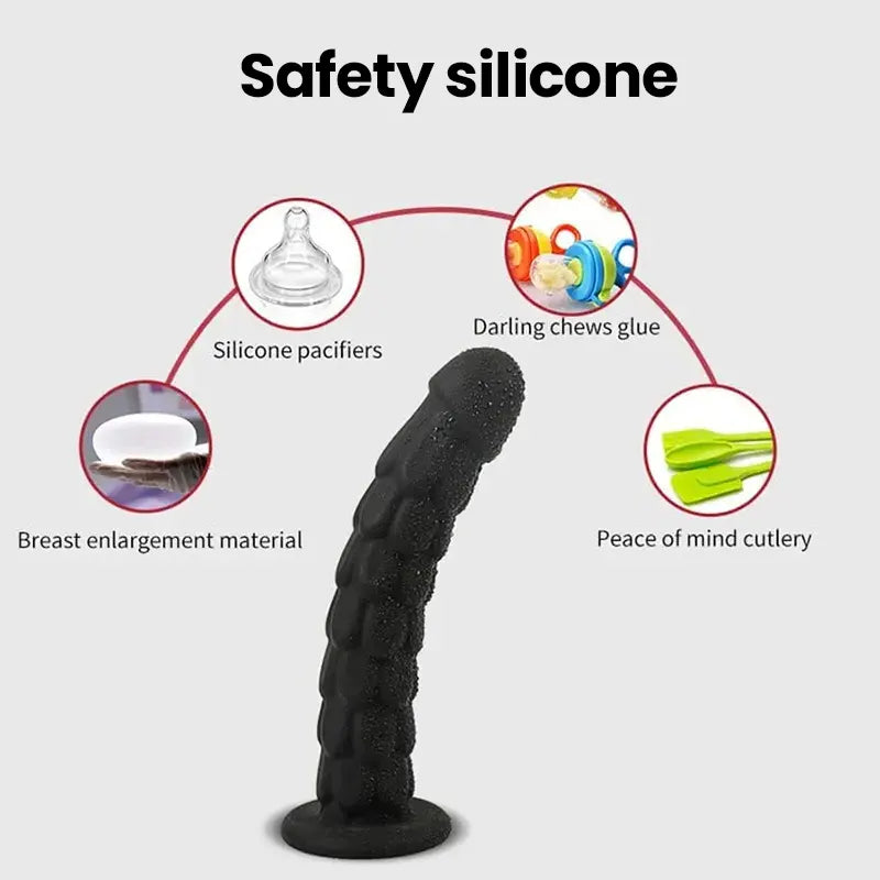 Textured silicone toy with base – perfect for anal play