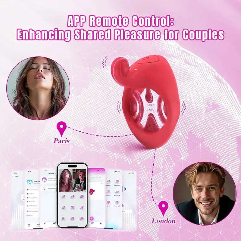 Vibrating Cock Ring Penis Ring with APP Remote Control