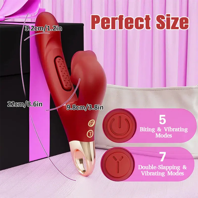 3-in-1 Tongue Rose Clitoral Bite Vibrator