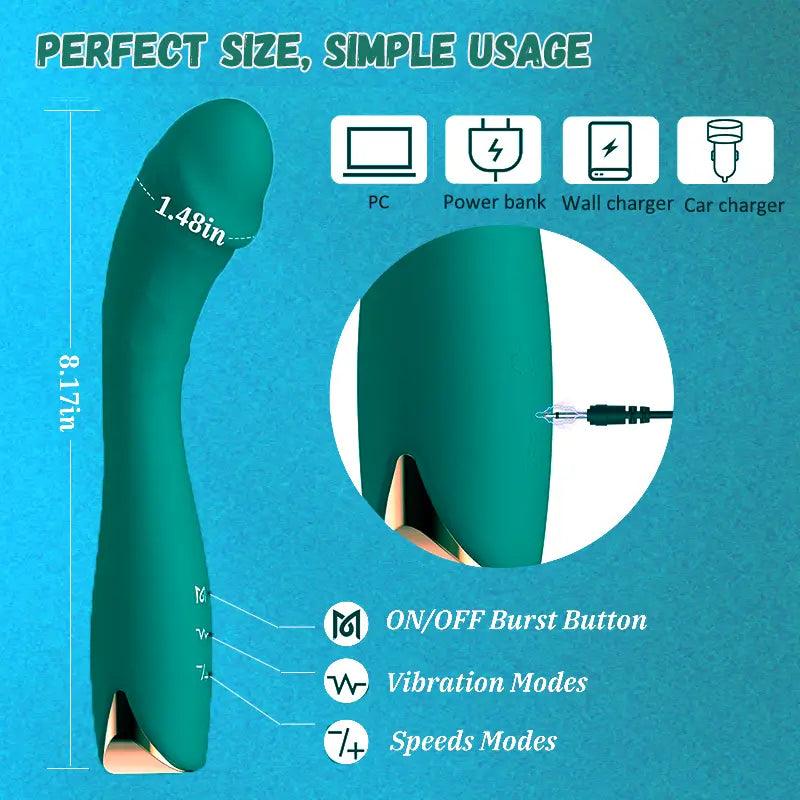 Strong Shock G-Spot Vibrating Dildo - Inyarose