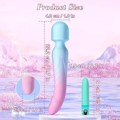 Heated Wand and Bullet Vibrator Set