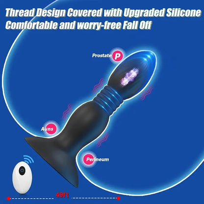 Thrusting Anal Vibrator with Remote Control