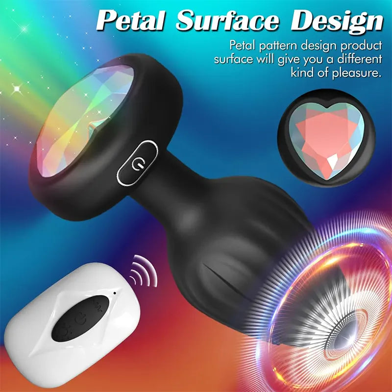 Light-Up Vibrating Silicone Anal Plug