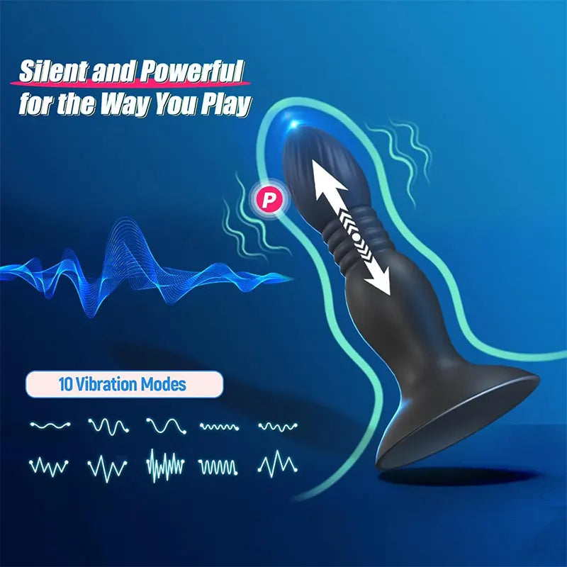 Thrusting Anal Vibrator with Remote Control
