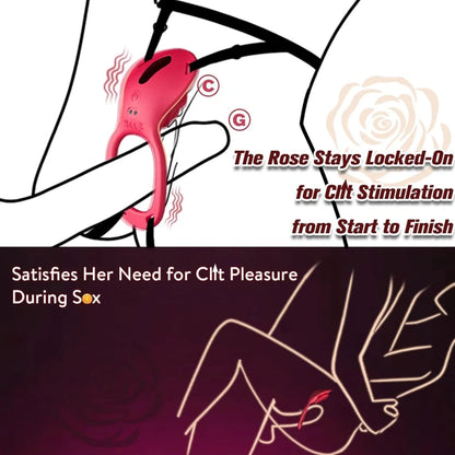 Remote-Controlled Vibrating Rose Cock Ring