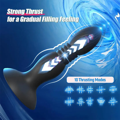 Thrusting Anal Vibrator with Remote Control