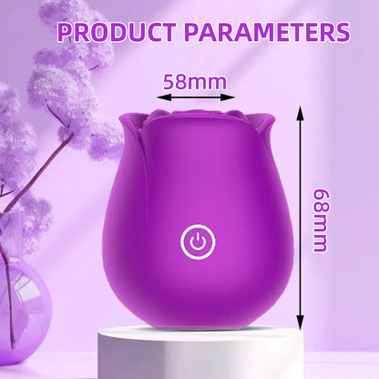 10 Suctions Purple Rose Clit Toy for Women