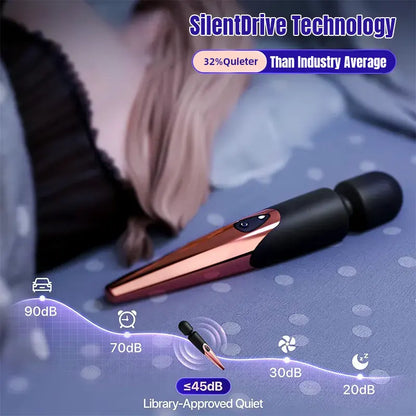 Female Wand Vibrator Elegant Rose Gold