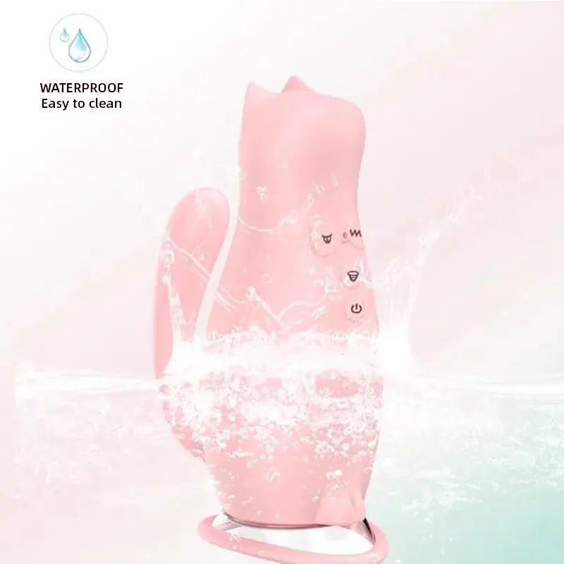 3-in-1 cat vibrator with sucking mouth and vibrating tongue