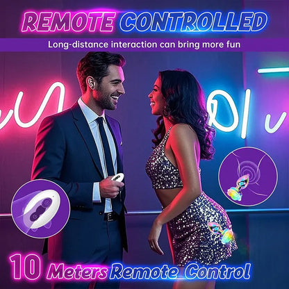 LED Vibrating Rose Metal Anal Plug