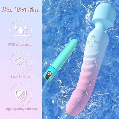 Heated Wand and Bullet Vibrator Set
