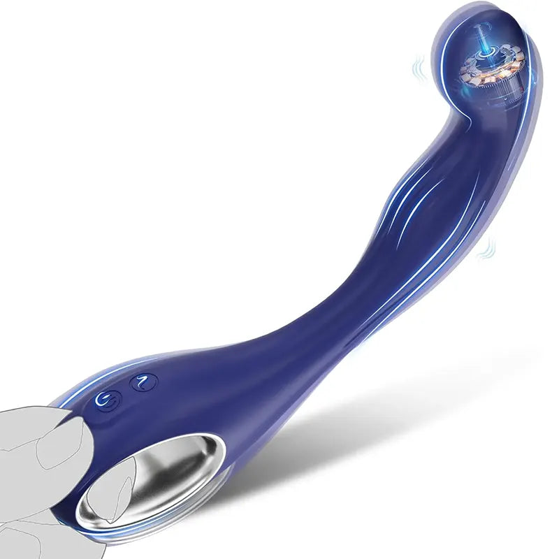 Blue Hollow-Ring Prostate Vibrator