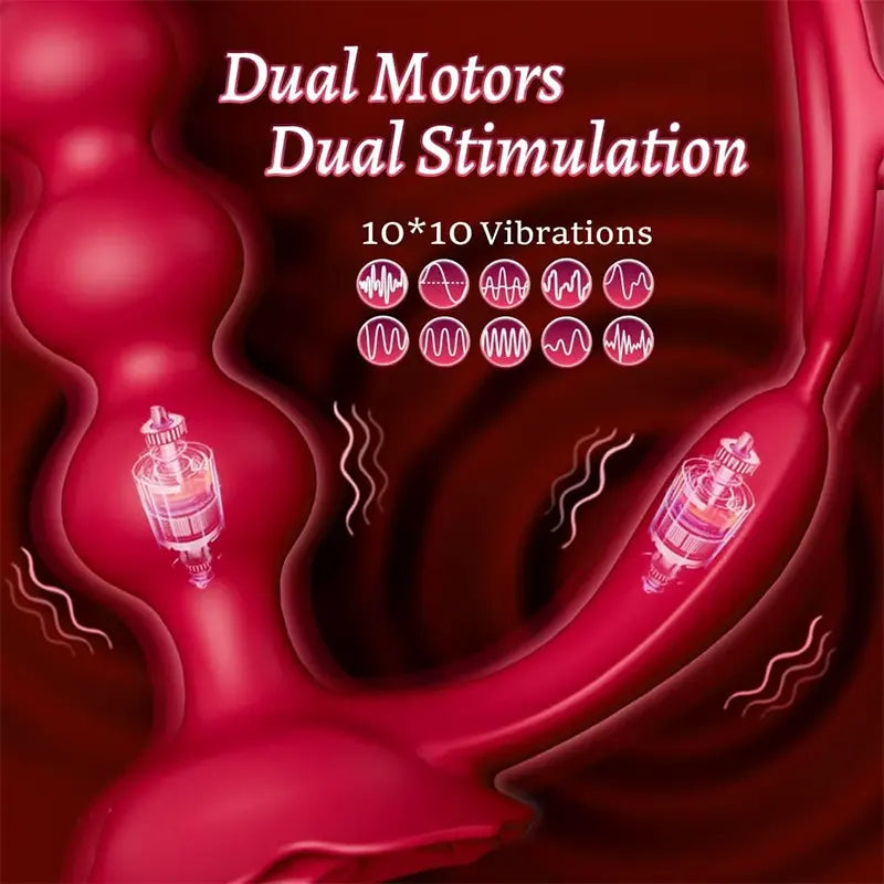 Rose Prostate Vibrator with Remote