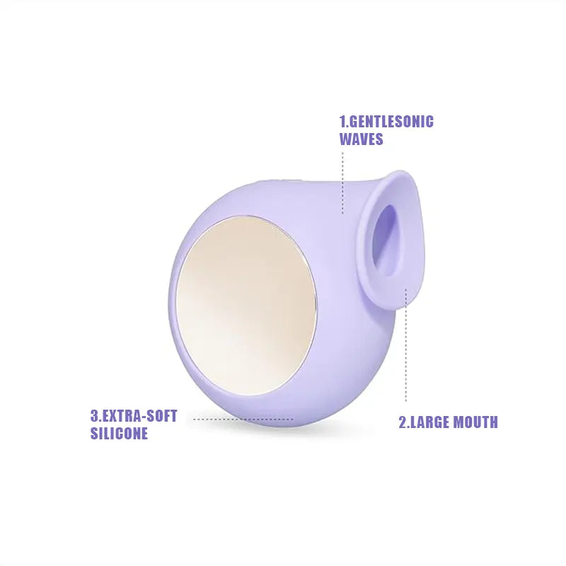 Silent sonic clitoral suction cup, sucking vibrator