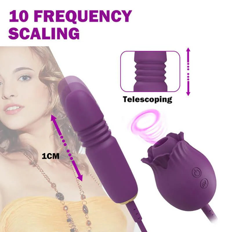rose toy clit sucker vibrator purple