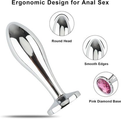 Ruby Beginner-friendly Metal Butt Plug Three-Piece Set