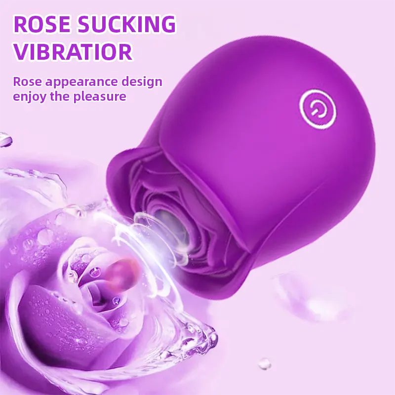 10 Suctions Purple Rose Clit Toy for Women