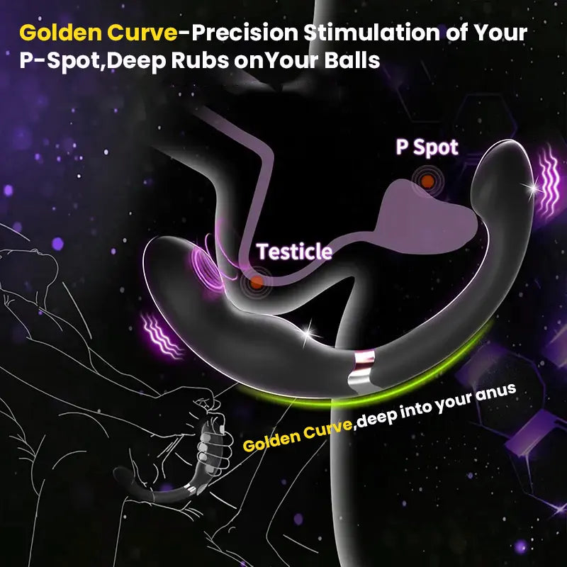 Double-headed vibrating prostate massager male toy