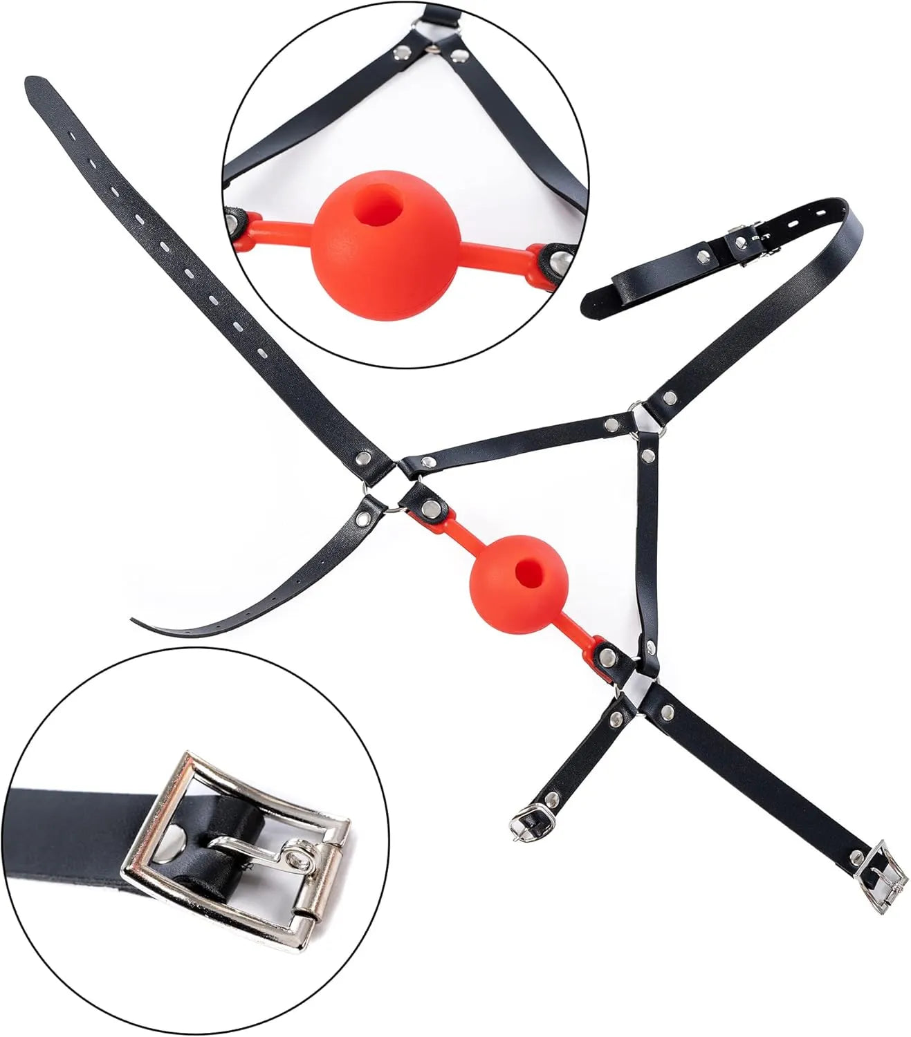 Christmas red restraint ball, BDSM gag