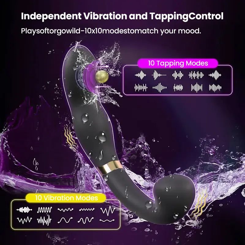 Double-headed vibrating prostate massager male toy