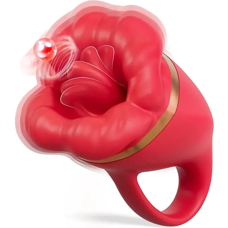 Rose tongue vibrator, petal mouth
