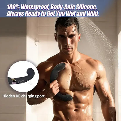 Double-headed vibrating prostate massager male toy