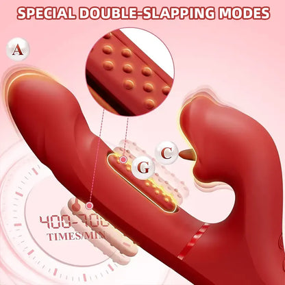 Rose tongue three-point stimulation vibrator