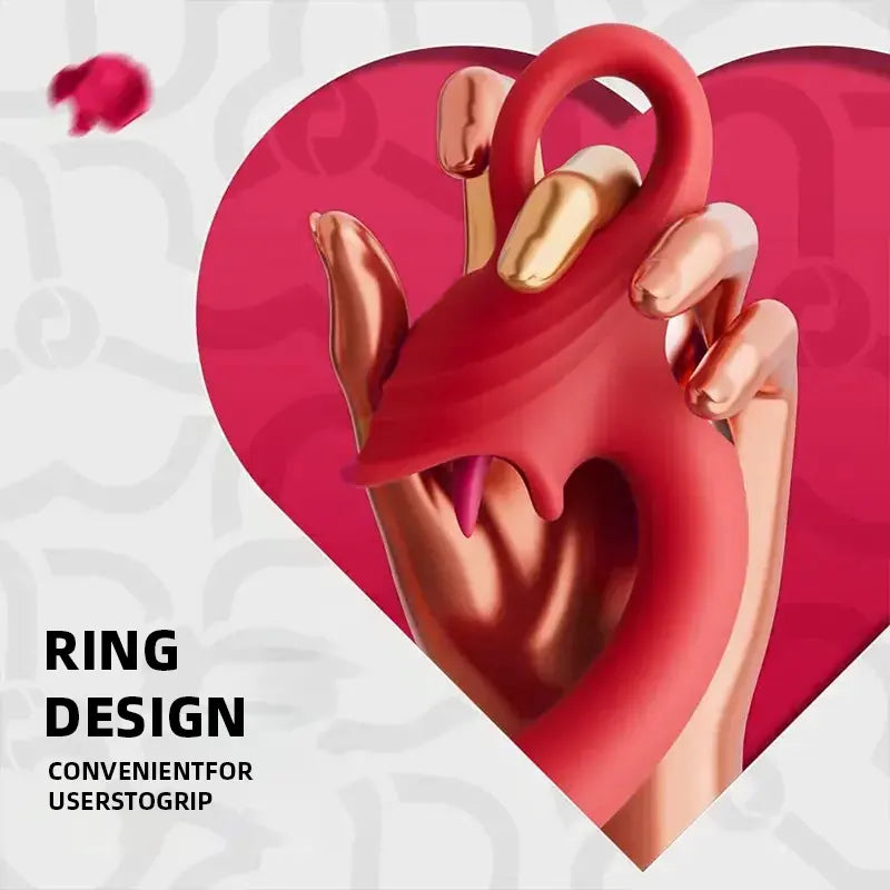 Rabbit vibrator with tongue sucking vibrator