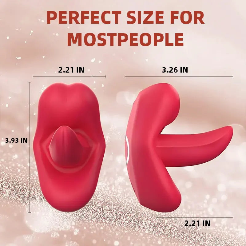 Mini red lip shape 180° vibrating tongue vibrator