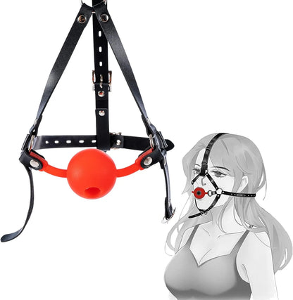 Christmas red restraint ball, BDSM gag