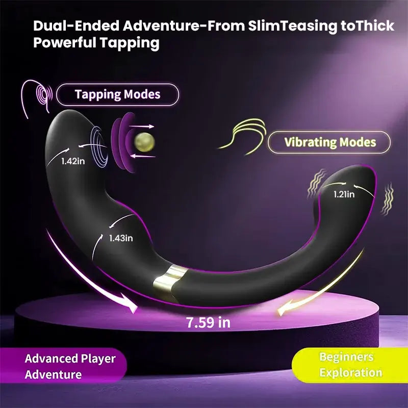 Double-headed vibrating prostate massager male toy