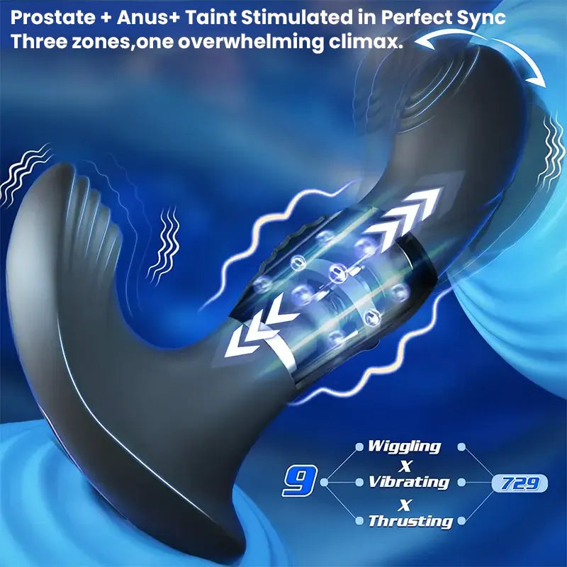 Fingering prostate vibrator 9 remote control mode vibrator