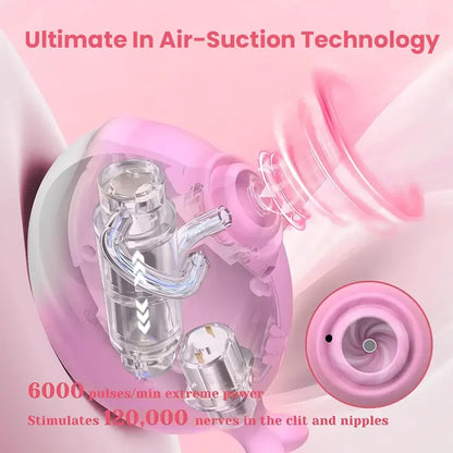 Two-in-one whale-shaped suction cup vibrator