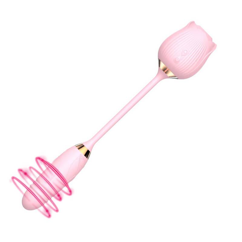 rose toy clit sucker &amp; vibrator pink