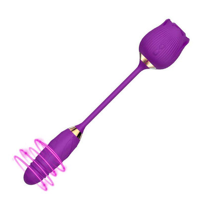 rose toy clit sucker &amp; vibrator purple