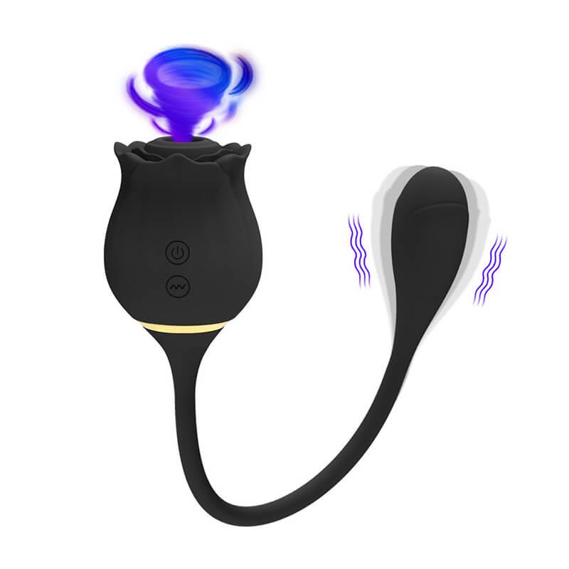 rose toy clit sucker vibrator black